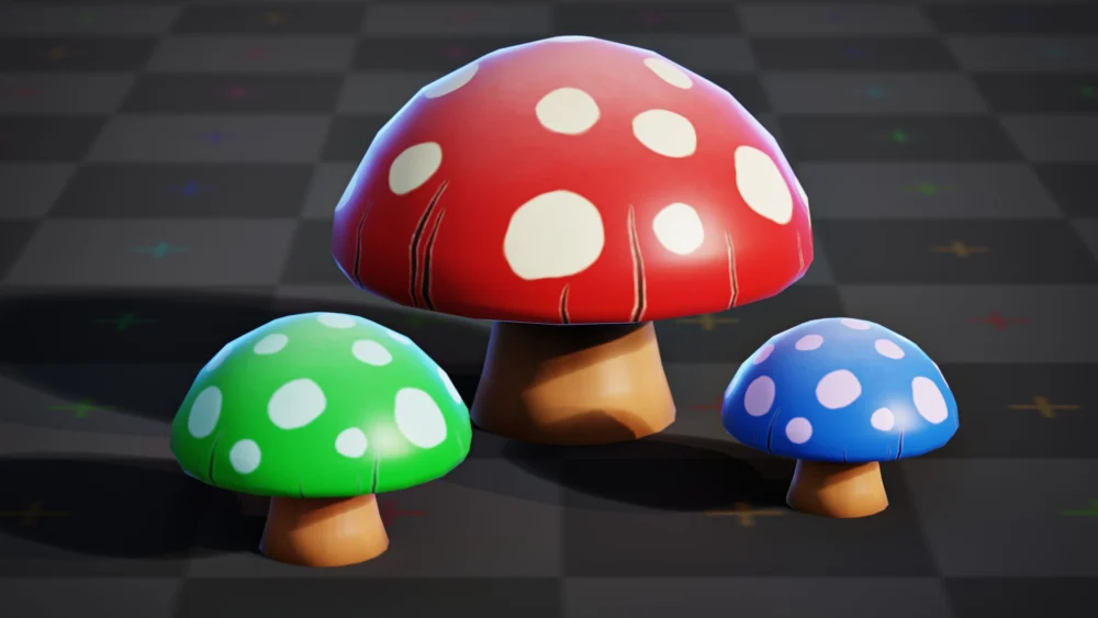 low-poly-hand-painted-mushrooms-tutorial-offers-stylized-3d-artistry