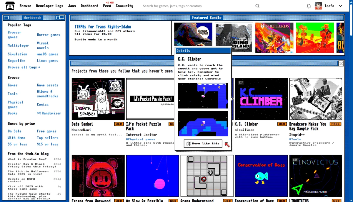 itch-io-concludes-ameyega-mode-april-fools-event-igniting-diverse-community-dialogue-on-retro-aesthetics-and-user-experience